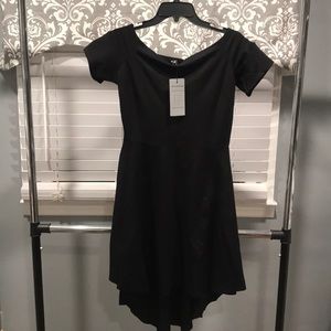 Black high low dress